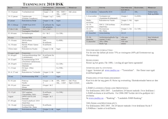 Terminliste 2018